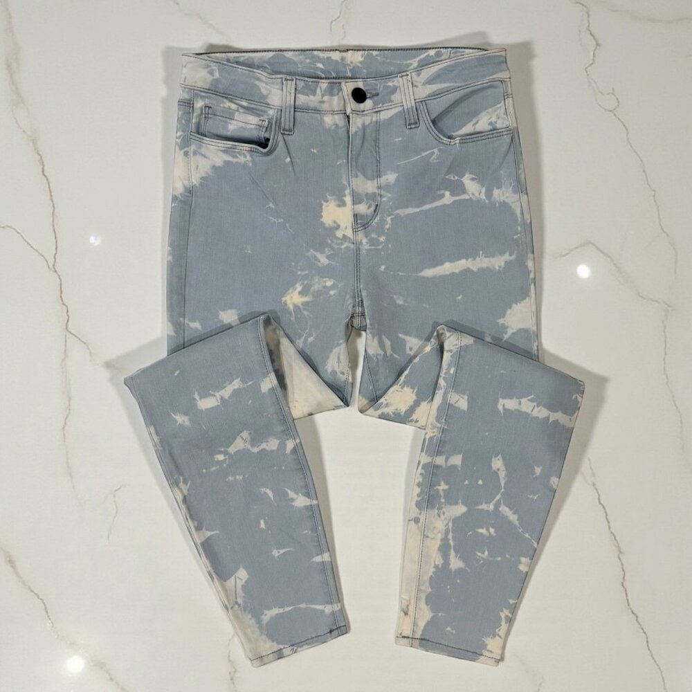 L'AGENCE Margot High Rise Skinny Jeans Size 28 Abyss Tie Dye Distressed *FLAWED*